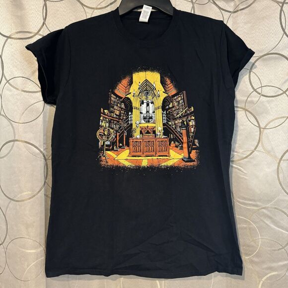 Harry Potter Dumbledore's Office Black Graphic 2XL T-Shirt Women's Wizard Castle - Picture 1 of 6